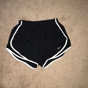 Black nike running shorts